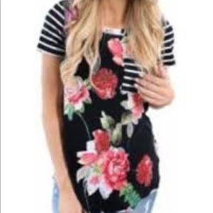 Leo rosi Brielle Black Floral Top